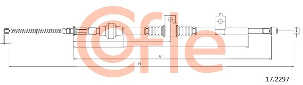 Cable, parking brake COFLE 17.2297