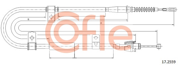 Cable, parking brake COFLE 17.2559