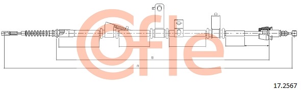 Cable, parking brake COFLE 17.2567