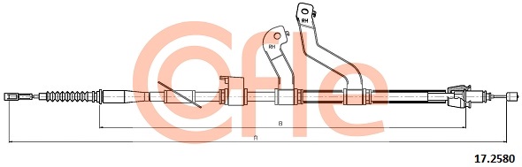 Cable, parking brake COFLE 17.2580
