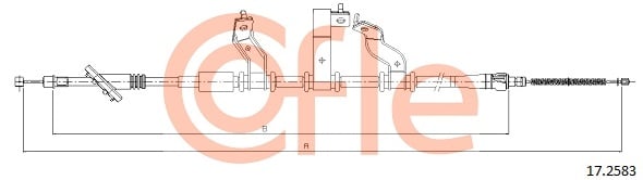 Cable, parking brake COFLE 17.2583