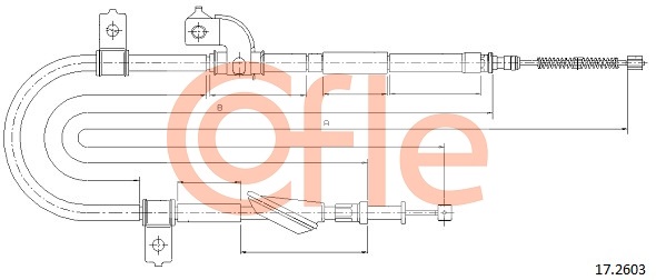 Cable, parking brake COFLE 17.2603