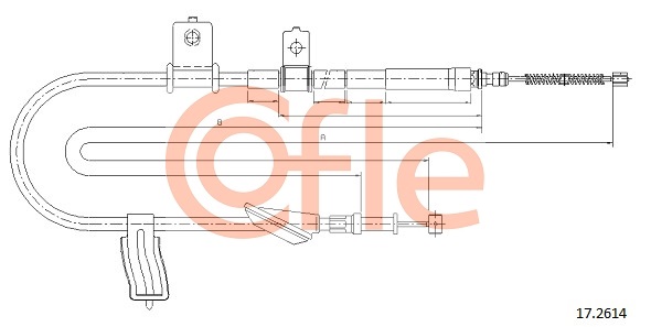 Cable, parking brake COFLE 17.2614