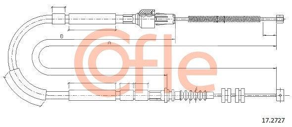 Cable, parking brake COFLE 17.2727