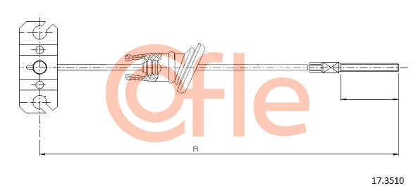 Cable, parking brake COFLE 17.3510