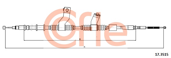 Cable, parking brake COFLE 17.3515