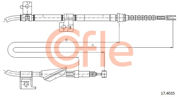 Cable, parking brake COFLE 17.4035