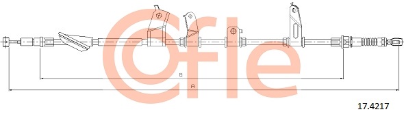 Cable, parking brake COFLE 17.4217