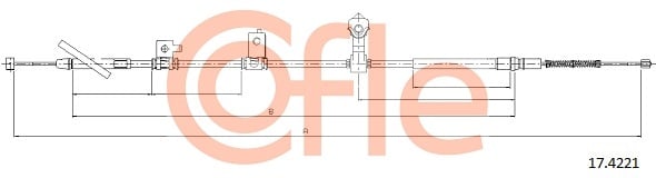 Cable, parking brake COFLE 17.4221