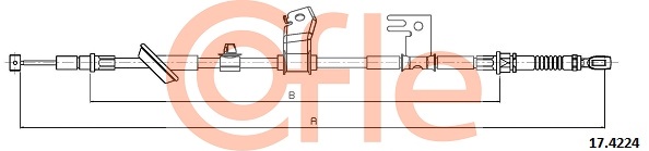 Cable, parking brake COFLE 17.4224