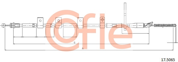 Cable, parking brake COFLE 17.5065