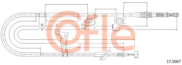 Cable, parking brake COFLE 17.5067