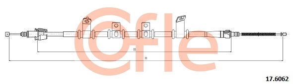 Cable, parking brake COFLE 17.6062
