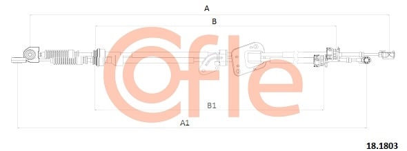 Cable, manual transmission COFLE 18.1803