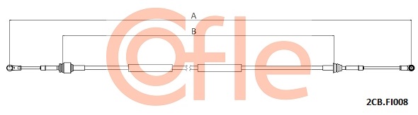 Cable, manual transmission COFLE 2CB.FI008