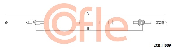 Cable, manual transmission COFLE 2CB.FI009