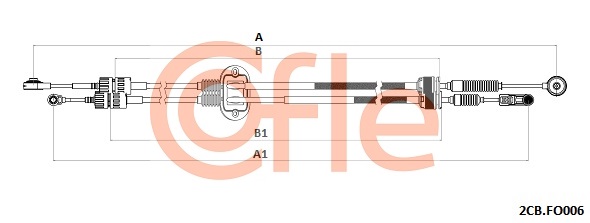 Cable, manual transmission COFLE 2CB.FO006