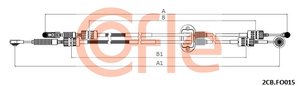 Cable, manual transmission COFLE 2CB.FO015