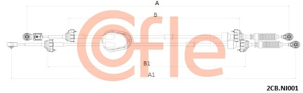 Cable Pull, manual transmission COFLE 2CB.NI001