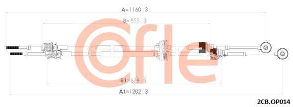 Cable Pull, manual transmission COFLE 2CB.OP014