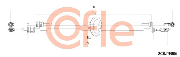 Cable, manual transmission COFLE 2CB.PE006