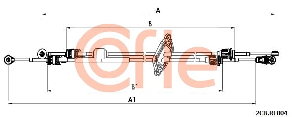 Cable, manual transmission COFLE 2CB.RE004