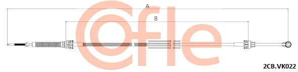 Cable Pull, manual transmission COFLE 2CB.VK022