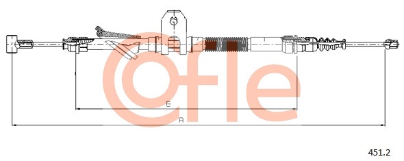 Cable, parking brake COFLE 451.2