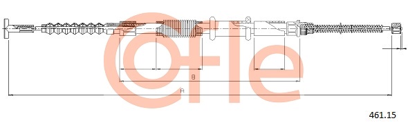 Cable, parking brake COFLE 461.15