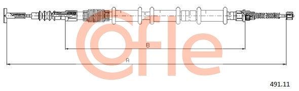 Cable, parking brake COFLE 491.11
