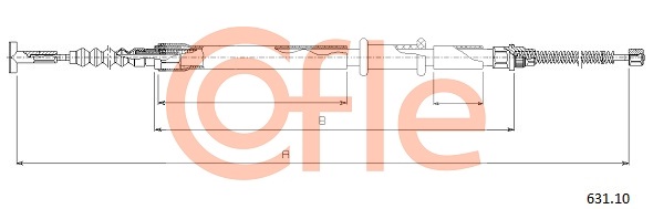 Cable, parking brake COFLE 631.10