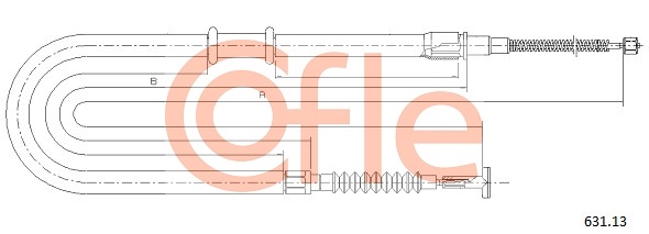 Cable, parking brake COFLE 631.13