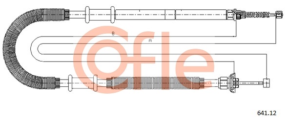 Cable, parking brake COFLE 641.12