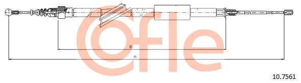 Cable Pull, parking brake COFLE 92.10.7561