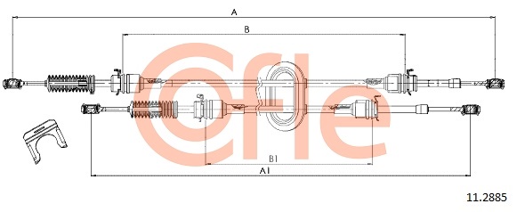 Cable Pull, manual transmission COFLE 92.11.2885