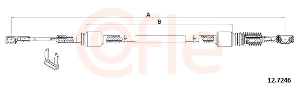 Cable, manual transmission COFLE 12.7246