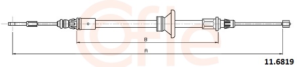 Cable Pull, parking brake COFLE 92.11.6819