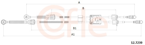 Cable Pull, manual transmission COFLE 92.12.7239