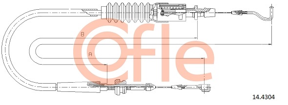 Accelerator Cable COFLE 92.14.4304