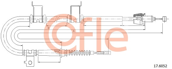 Cable Pull, parking brake COFLE 92.17.6052