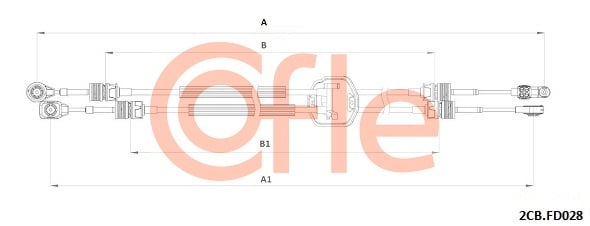 Cable Pull, manual transmission COFLE 92.2CB.FD028