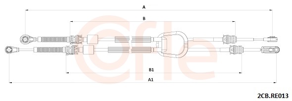 Cable Pull, manual transmission COFLE 92.2CB.RE013