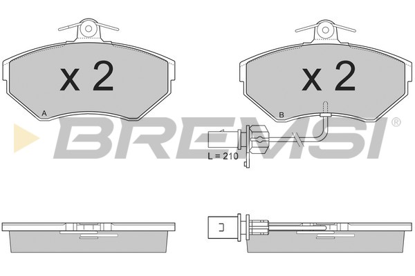 Brake Pad Set, disc brake BREMSI BP2935