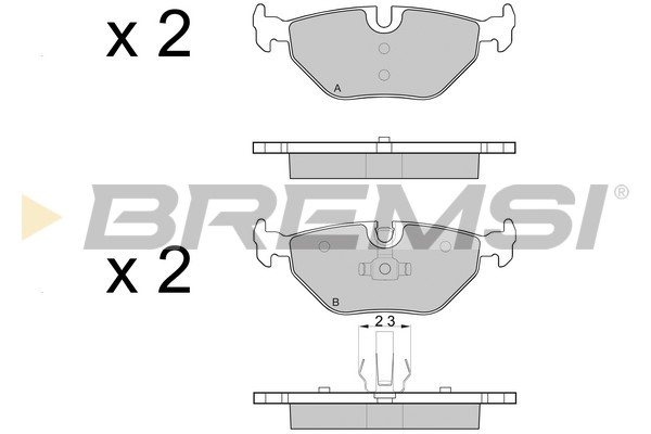 Brake Pad Set, disc brake BREMSI BP3051