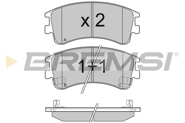 Brake Pad Set, disc brake BREMSI BP3089