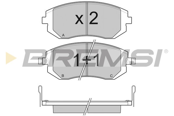 Brake Pad Set, disc brake BREMSI BP3158