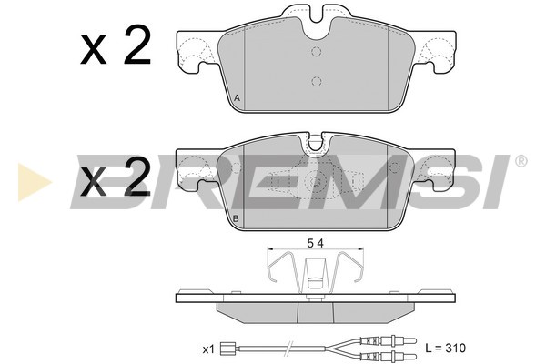 Brake Pad Set, disc brake BREMSI BP3464