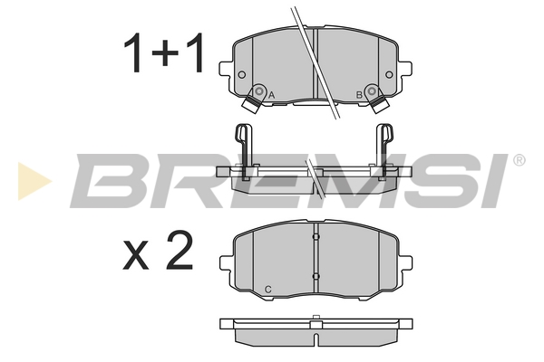 Brake Pad Set, disc brake BREMSI BP3583