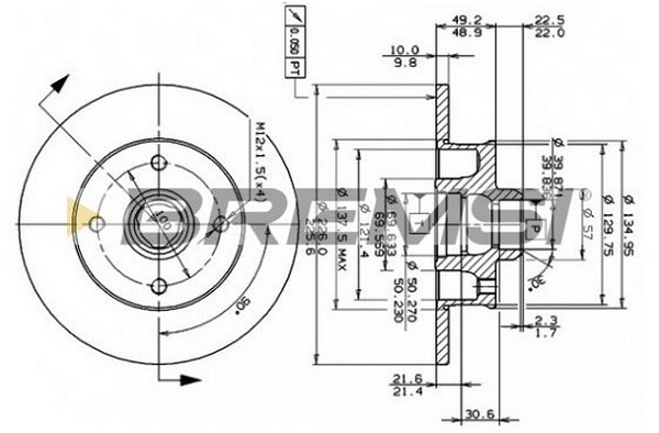 Brake Disc BREMSI CD6137S