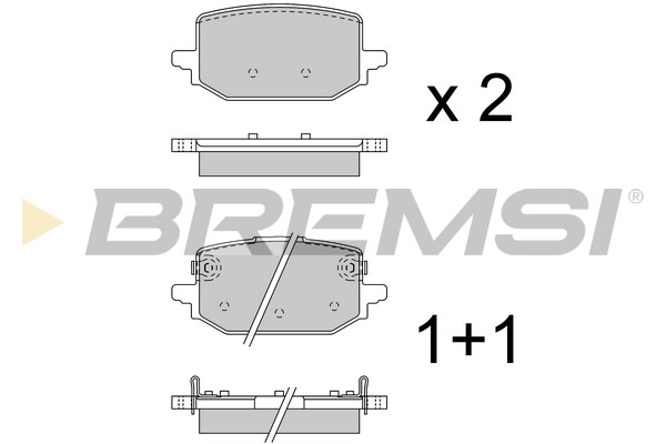 Brake Pad Set, disc brake BREMSI BP4061